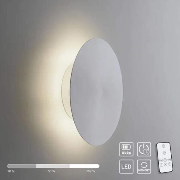aluminium_led_wandlamp_op_1.webp Discount Straluma Aluminium LED wandlamp op accu 3-standen dimbaar