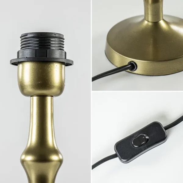 Sale Straluma Antiek bronzen lampvoet Semut exclusief kap
