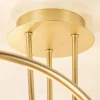 art_deco_plafondlamp_goud_2.webp Fashion Straluma Art Deco plafondlamp goud met smoke en amber glas