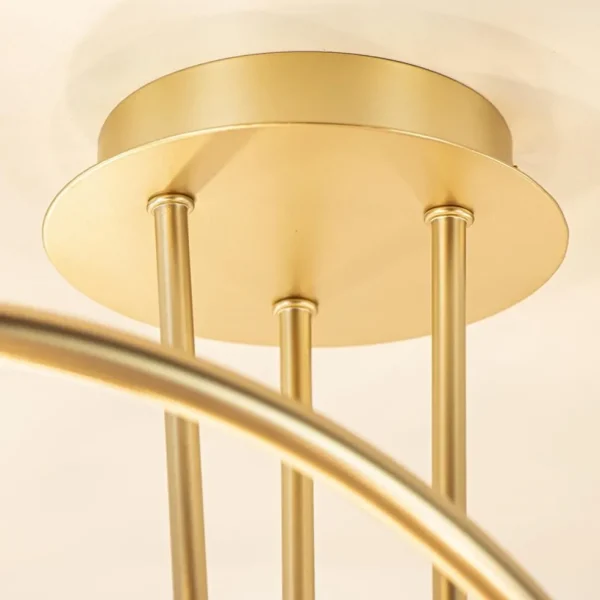 art_deco_plafondlamp_goud_2.webp Fashion Straluma Art Deco plafondlamp goud met smoke en amber glas