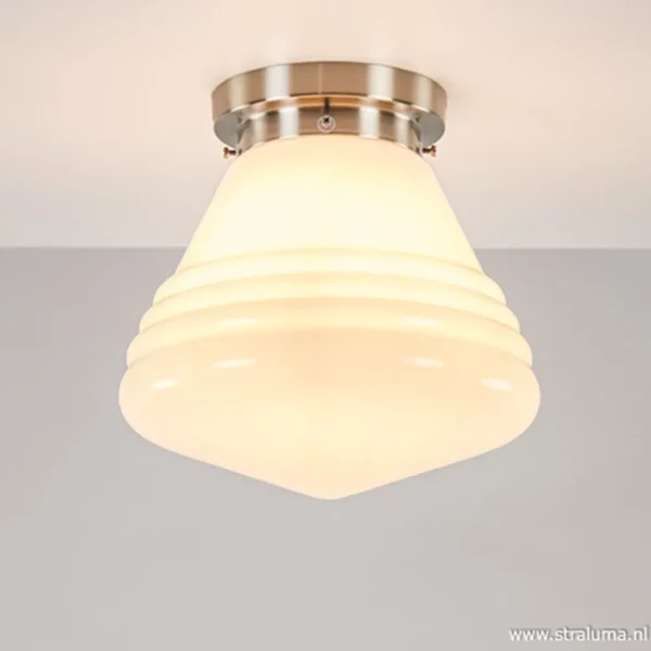 art_deco_plafondlamp_staa_1.webp Flash Sale Straluma Art Deco plafondlamp staal met wit gl.