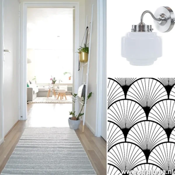 art_deco_wandlamp_staal_m_4.webp Cheap Straluma Art Deco wandlamp staal met wit glas
