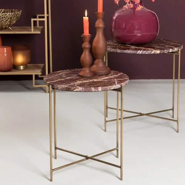 bijzettafel_delon_set_van_4.webp Shop Straluma Bijzettafel Delon set van 2 marrmer roze/goud