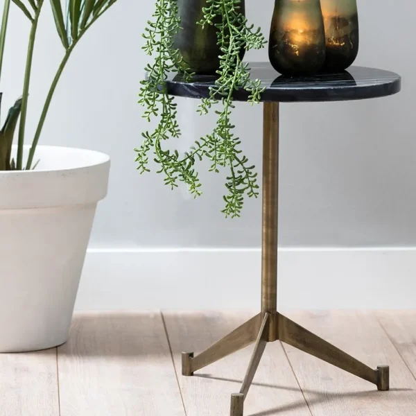 bijzettafel_lomelo_zwart__4.webp Store Straluma Bijzettafel Lomelo zwart marmer met antiek brons