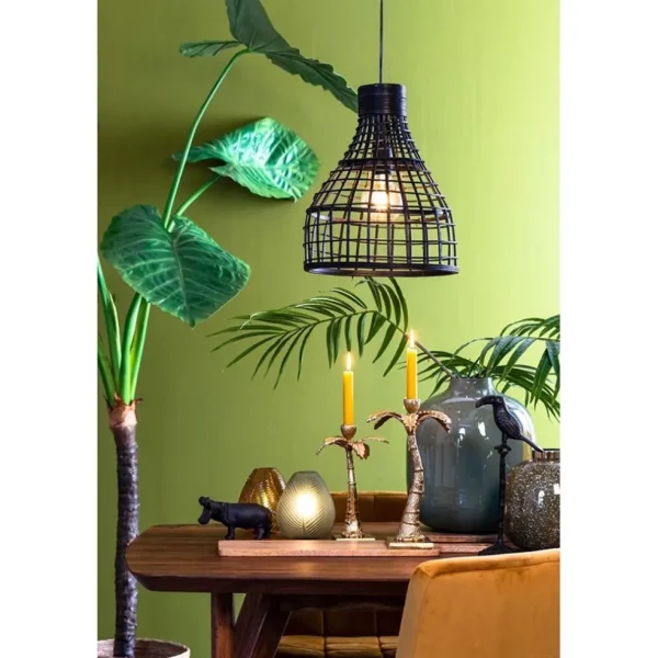 botanische_hanglamp_puert_4.webp Cheap Straluma Botanische hanglamp Puerto rotan mat zwart