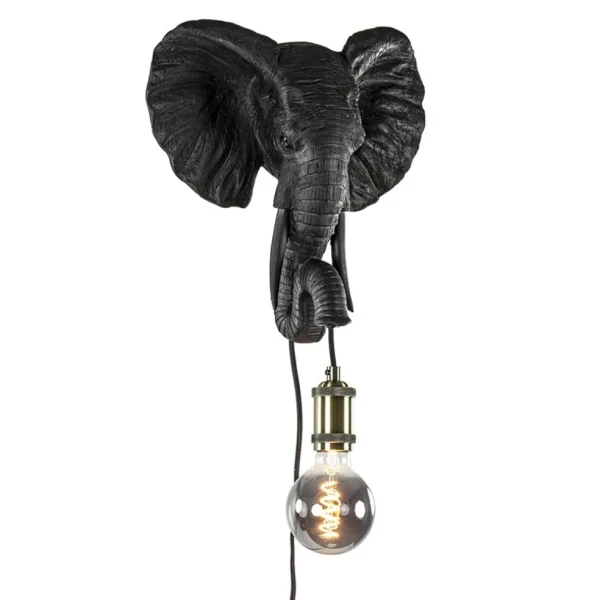 botanische_wandlamp_eleph_1.webp Shop Straluma Botanische wandlamp Elephant mat zwart