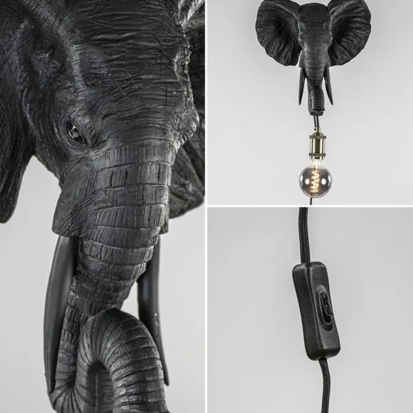 botanische_wandlamp_eleph_2.webp Shop Straluma Botanische wandlamp Elephant mat zwart