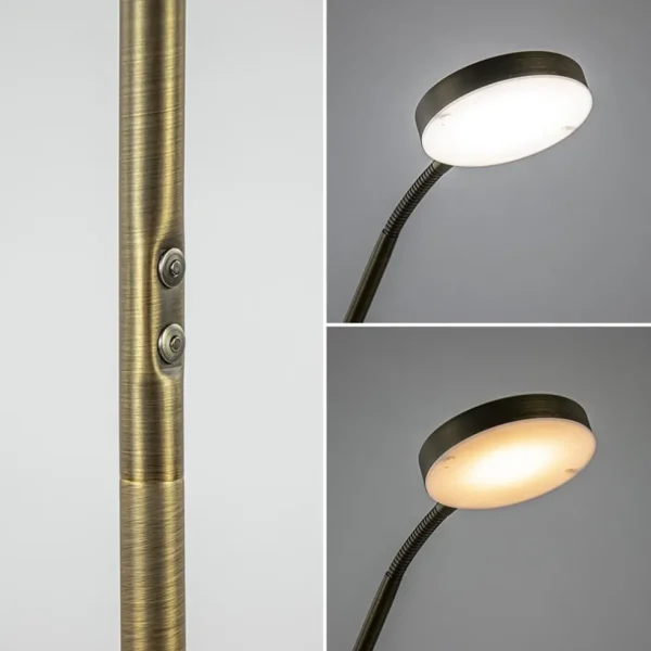 bronzen_leeslamp_op_accu__2.webp Sale Straluma Bronzen leeslamp op accu inclusief dimbaar LED