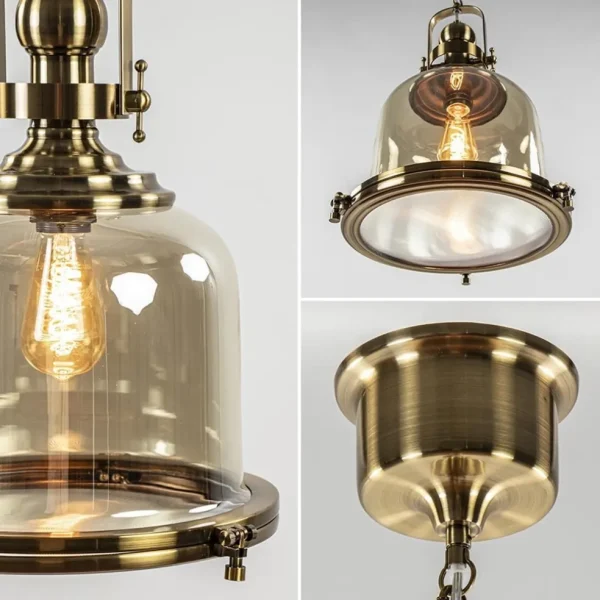 bronzen_scheepslamp_met_a_2.webp Cheap Straluma Bronzen scheepslamp met amber glas 33 cm