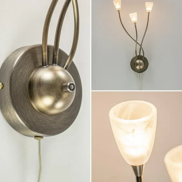 bronzen_wandlamp_led_met__3.webp Best Straluma Bronzen wandlamp LED met wit glas dim to warm