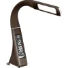 bruine_bureaulamp_led_met_1.webp Fashion Straluma Bruine bureaulamp LED met klok en alarmfunctie