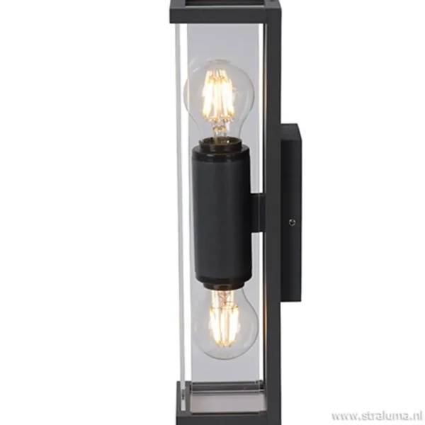 Hot Straluma Buitenlamp 2L lantaarn antraciet IP54