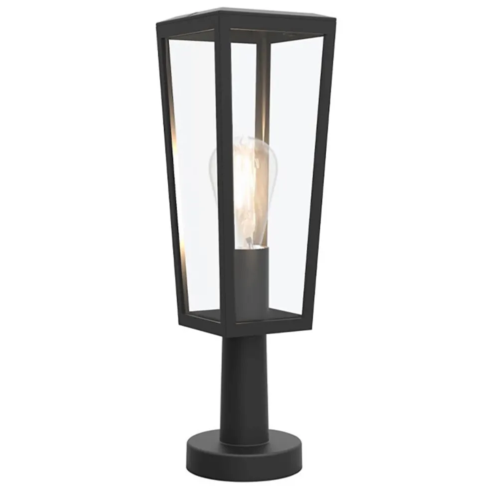 buitenlamp_lantaarn_op_vo_0.webp Store Straluma Buitenlamp lantaarn op voet zwart met helder glas