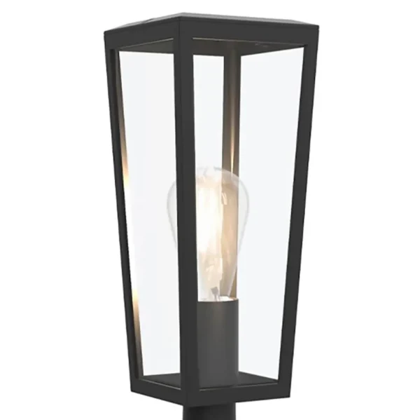 Store Straluma Buitenlamp lantaarn op voet zwart met helder glas