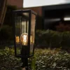Store Straluma Buitenlamp lantaarn op voet zwart met helder glas