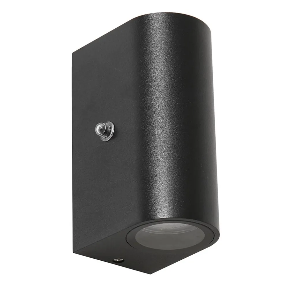Clearance Straluma Buitenlamp Logan zwart+schemersensor IP44