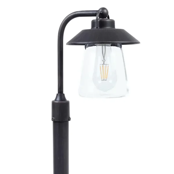 buitenlamp_op_paal_zwartr_1.webp Clearance Straluma Buitenlamp op paal zwart/roest met helder glas