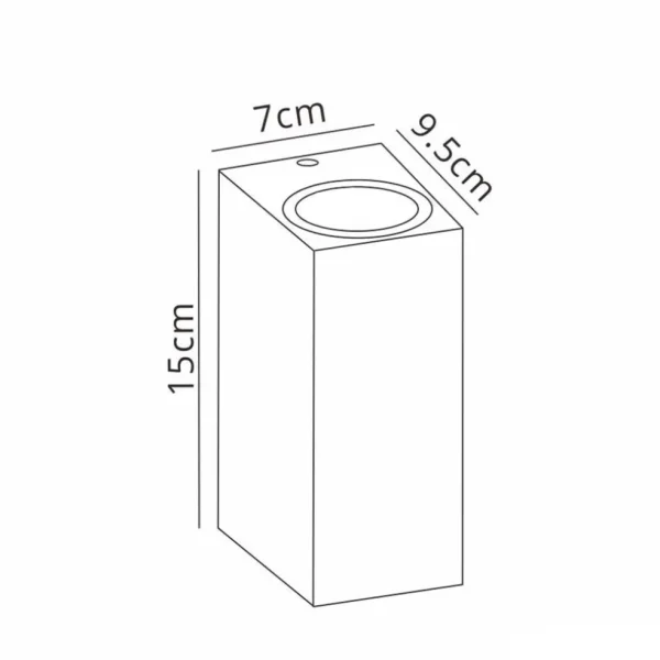 buitenlamp_rechthoek_zwar_3.webp Cheap Straluma Buitenlamp rechthoek zwart up+down gu10 IP54