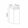 Clearance Straluma Buitenlamp up+down zwart afgerond IP54
