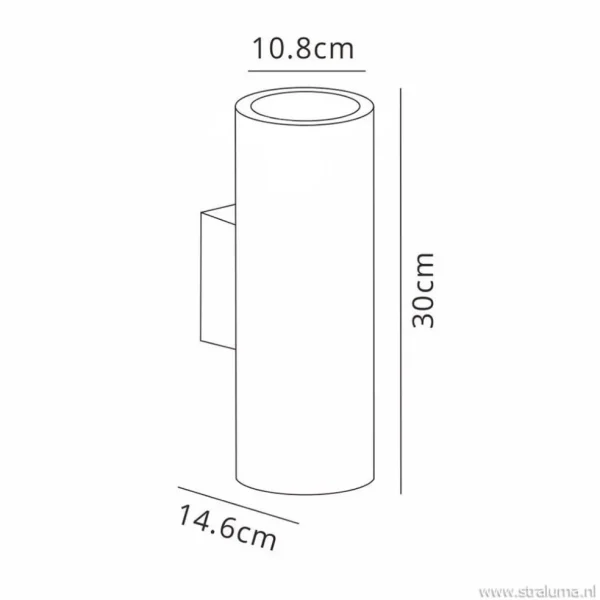 buitenlamp_vulcano_wand_g_3.webp Clearance Straluma Buitenlamp Vulcano wand grafiet IP65