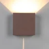 buitenlamp_wand_bruin_upd_4.webp Store Straluma Buitenlamp wand bruin up+down IP54