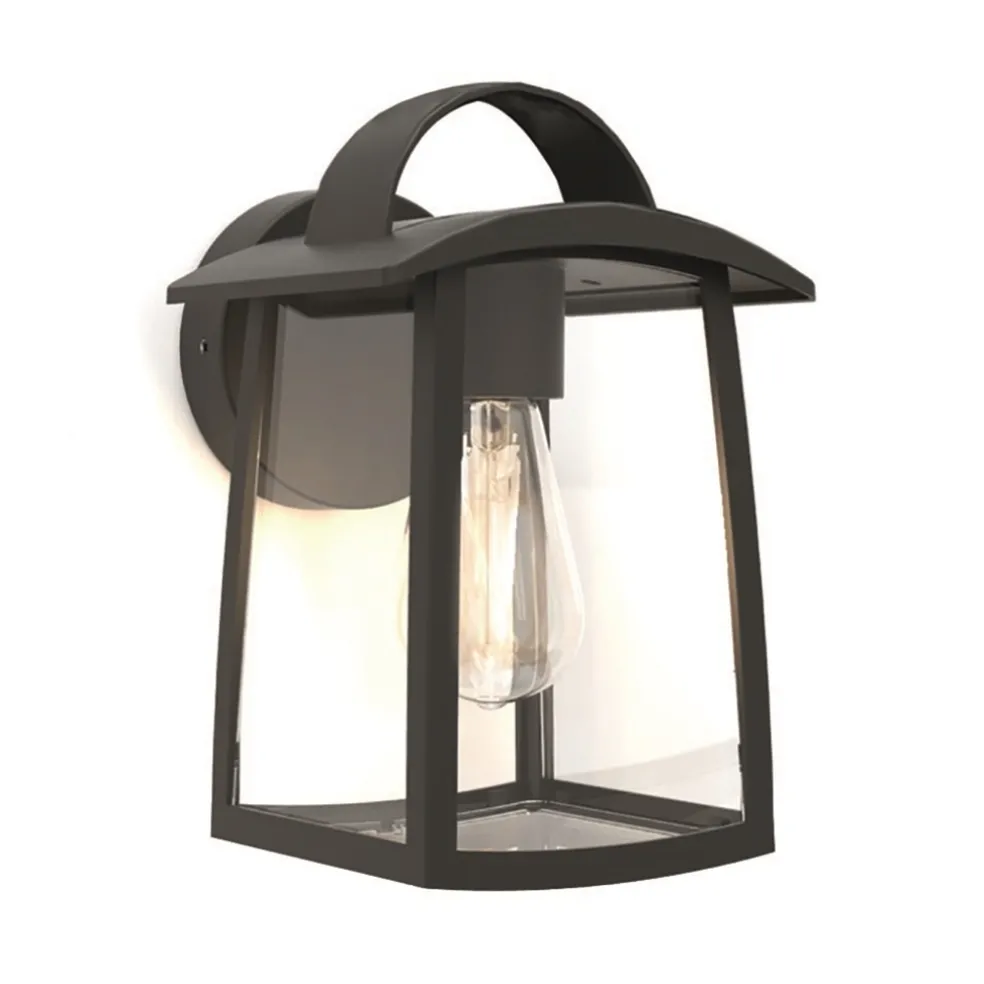 buitenlamp_wand_zwart_met_0.webp Online Straluma Buitenlamp wand zwart met helder glas