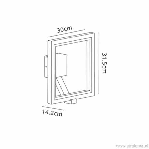 buitenlampwandlamp_antrac_3-1.webp Store Straluma Buitenlamp-wandlamp antraciet frame IP65