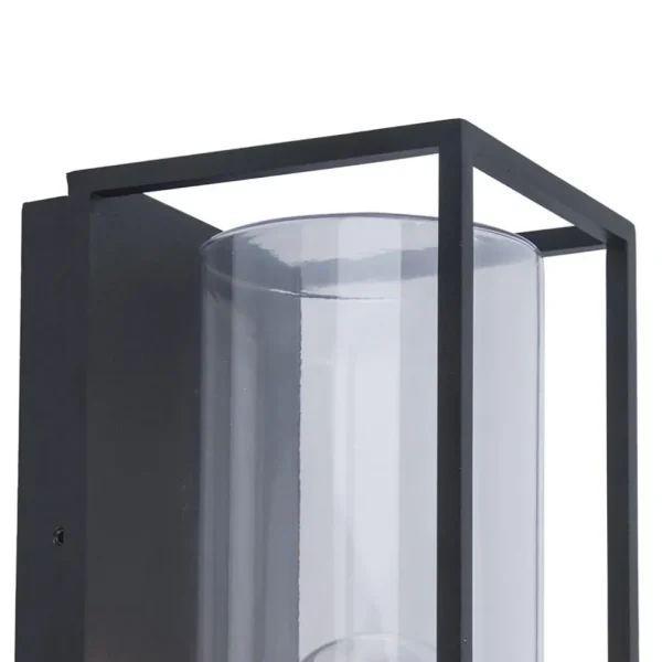 buitenlantaarn_rechthoek__2.webp Best Straluma Buitenlantaarn rechthoek zwart/helder glas IP44