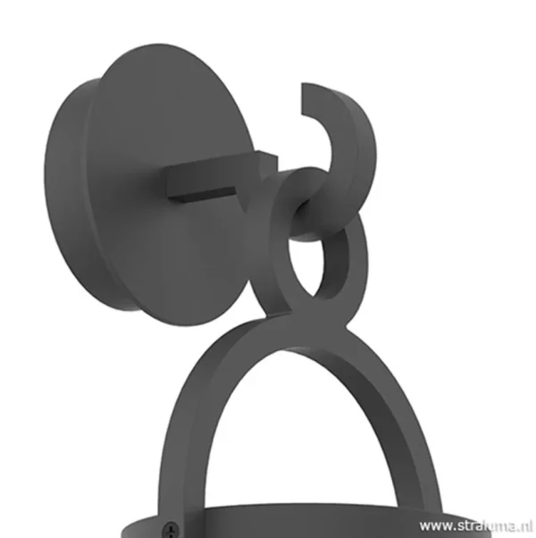 buitenlantaarnwandlamp_an_2.webp Best Straluma Buitenlantaarn-wandlamp antraciet IP54