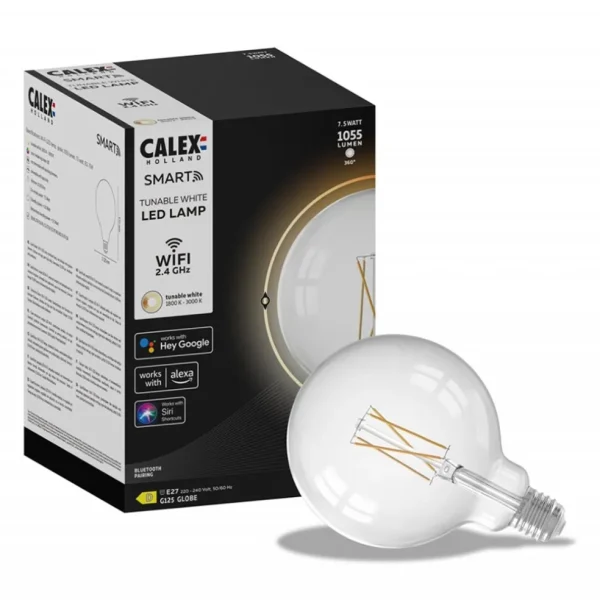 calex_smart_home_e_led_fi_1-2.webp Best Straluma Calex Smart Home E27 LED filament helder Globe G125