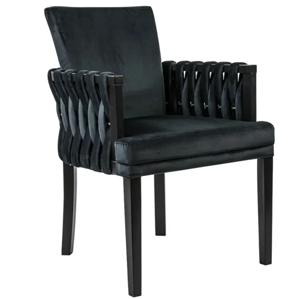 chique_armstoel_zwart_met_0.webp Shop Straluma Chique armstoel zwart met sierlijke leuning en goud