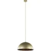 Cheap Straluma Chique hanglamp mat goud met zwarte binnenzijde