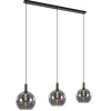 chique_lichts_hanglamp_zw_1-2.webp Outlet Straluma Chique 3-lichts hanglamp zwart met smoke glazen bollen