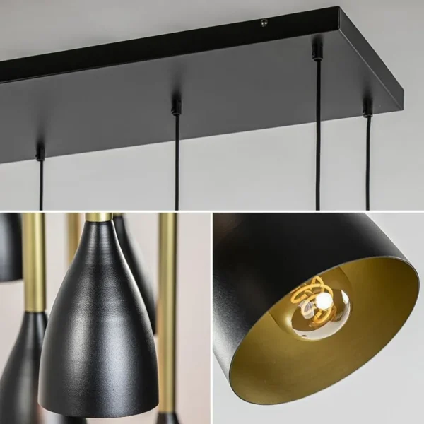 chique_lichts_hanglamp_zw_3-1.webp Best Sale Straluma Chique 8-lichts hanglamp zwart met goud