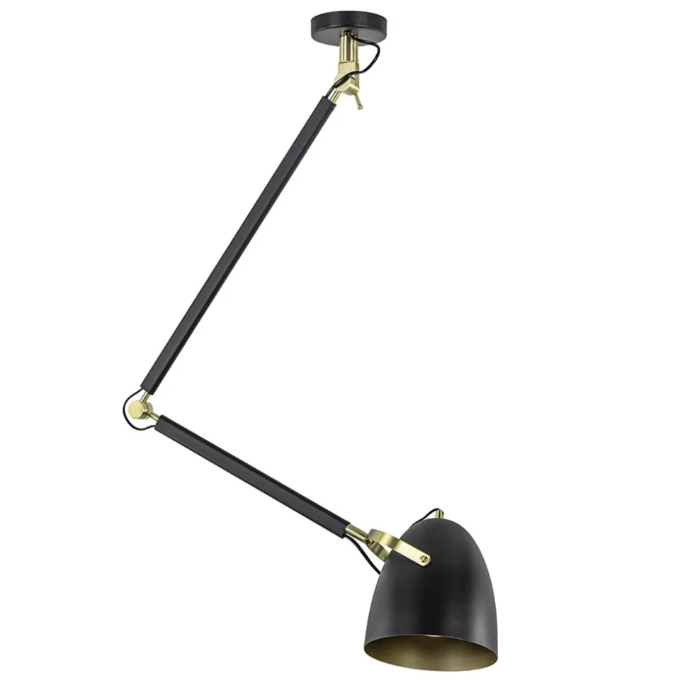chique_plafondlamp_zwart__0.webp Sale Straluma Chique plafondlamp zwart met goud verstelbaar