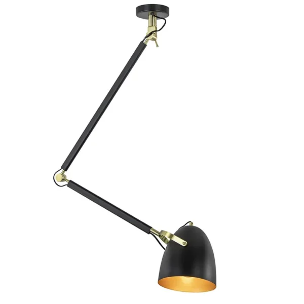 chique_plafondlamp_zwart__1.webp Sale Straluma Chique plafondlamp zwart met goud verstelbaar
