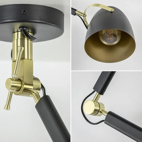 chique_plafondlamp_zwart__3.webp Sale Straluma Chique plafondlamp zwart met goud verstelbaar