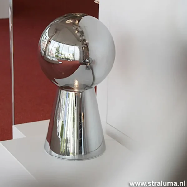 chique_tafellamp_donker_c_2.webp Hot Straluma Chique tafellamp donker chroom pion XL