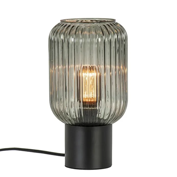 chique_tafellamp_zwart_me_1-3.webp Online Straluma Chique tafellamp zwart met smal smoke glas