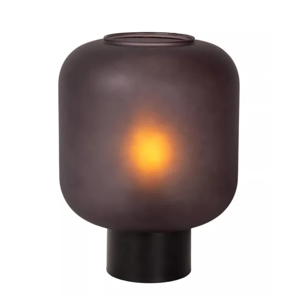 chique_tafellamp_zwart_me_1.webp Discount Straluma Chique tafellamp zwart met mat zwart glas