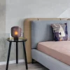 chique_tafellamp_zwart_me_4.webp Discount Straluma Chique tafellamp zwart met mat zwart glas