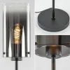 Store Straluma Chique vloerlamp mat zwart met smoke glas cilinder