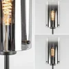 Store Straluma Chique vloerlamp mat zwart met smoke glas cilinder