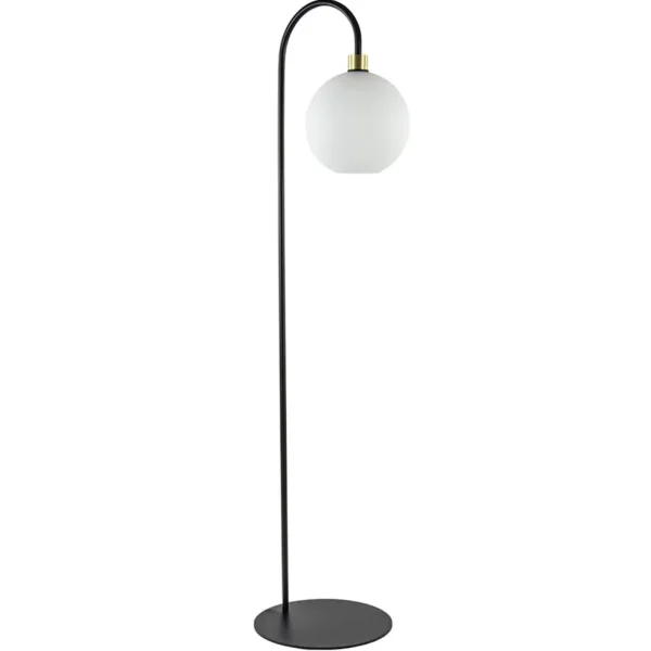 chique_vloerlamp_zwartgou_0.webp Online Straluma Chique vloerlamp zwart/goud met opaal glas