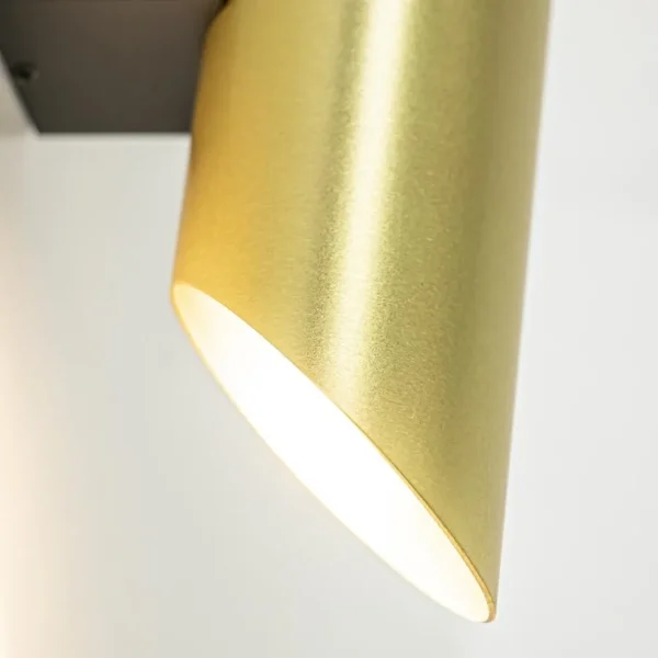 Hot Straluma Chique wandlamp solid brass met zwart up+down