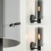 New Straluma Chique wandlamp zwart met smoke glas cilinder