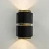 Best Straluma Cilinder wandlamp G9 mat zwart met goud