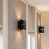 Best Straluma Cilinder wandlamp G9 mat zwart met goud