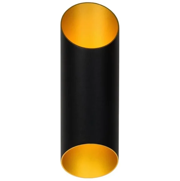 cilinder_wandlamp_zwart_g_2.webp New Straluma Cilinder wandlamp zwart goud up+down