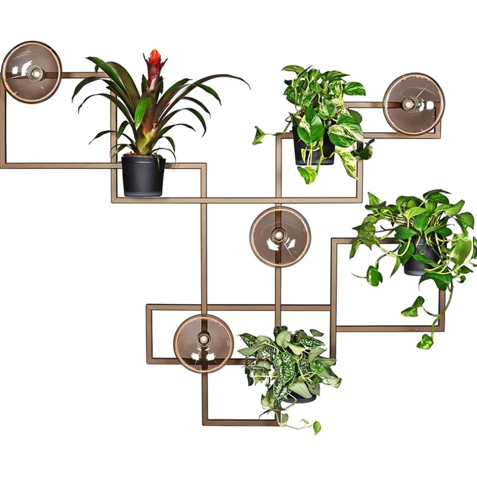 decoratief_metalen_wandre_0.webp Sale Straluma Decoratief metalen wandrek inclusief potten